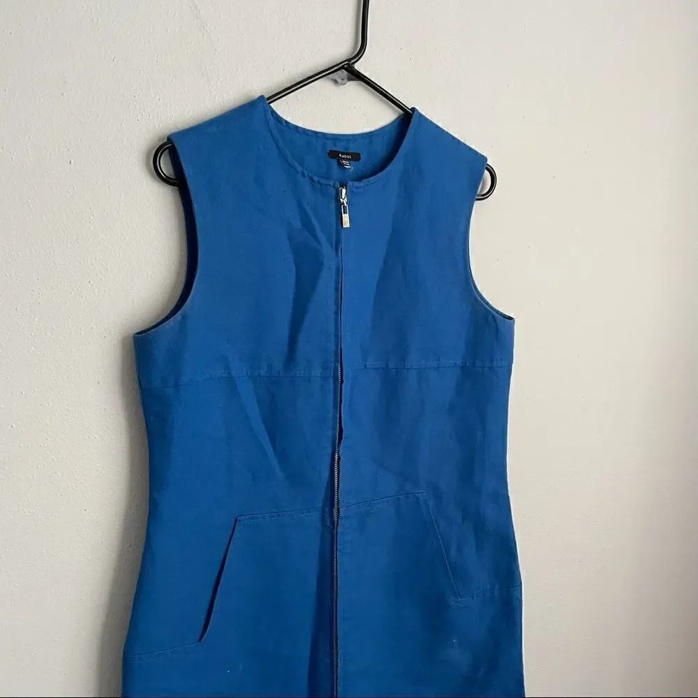 Revolve RAOUL Zip Front Sleeveless Shift Mini Dress - Picture 4 of 8